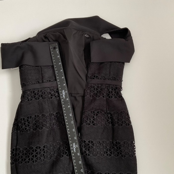 Jarlo Teagan Bardot Dress Sz 4 Black Off The Sh Mermaid Maxi Prom Evening Gown - Picture 8 of 14